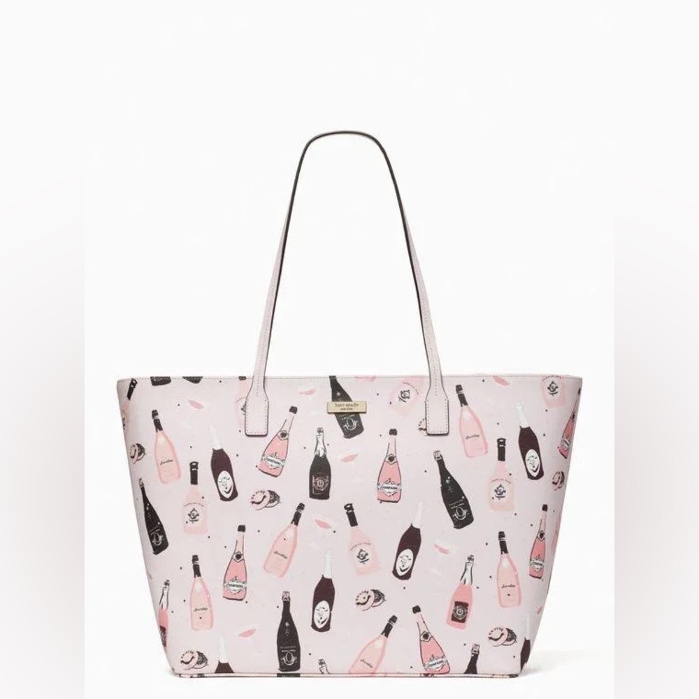 Kate Spade Shore Street Margareta Champagne Tote Bag Pink Multi and wallet